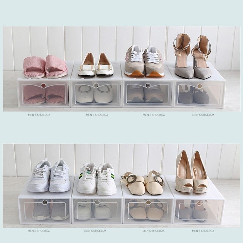 6 Pcs Grote Schoenendoos Verdikte Lade Case Plastic Schoen Dozen Stapelbaar Doos Schoen Organisator Schoenen Opbergdoos Schoenenrek