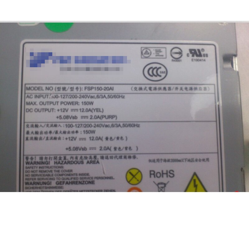For Lenovo S710 S510 M7121 Power Supply 150W HKF1502-3B APA005 FSP150-20AI Psu