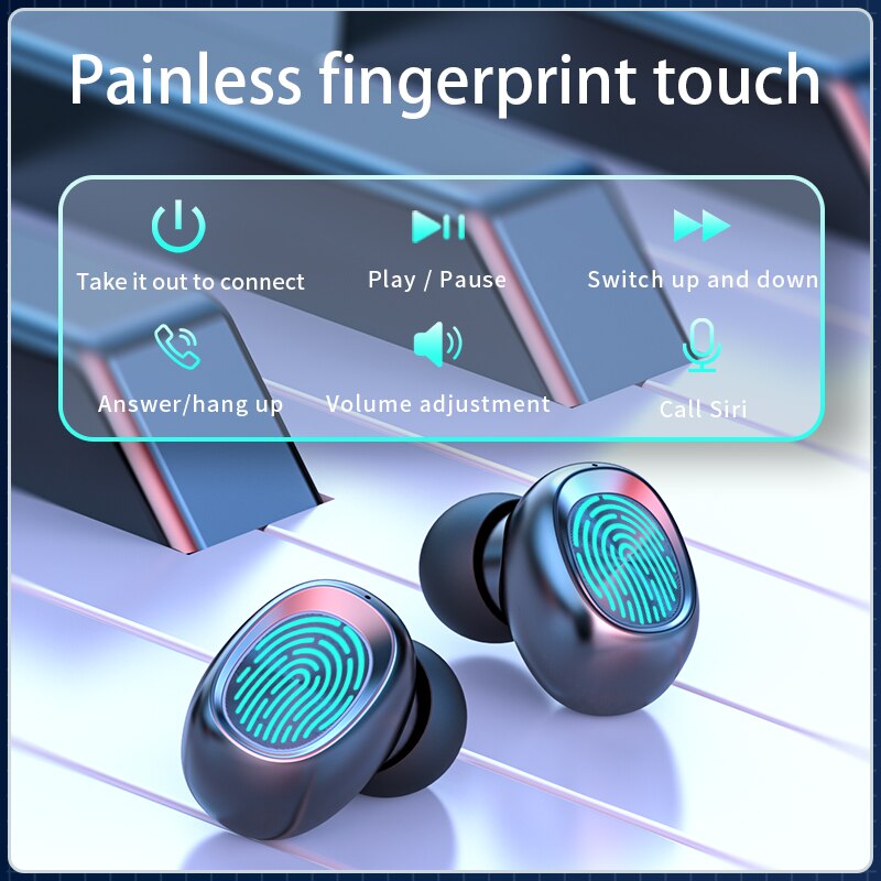 Zuta Bluetooth Oortelefoon Met Microfoon Sport Waterdichte Touch Control Muziek Oordopjes Voor Telefoon Draadloze Hoofdtelefoon Headset