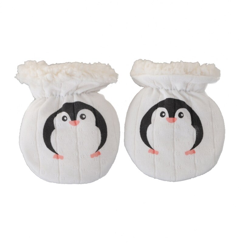 Guantes cálidos de invierno para bebés, manoplas de lana gruesas antiarañazos para niños y niñas de 0 a 6 meses: PK-1