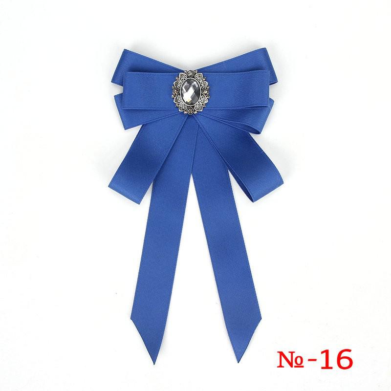 Mode Vlinder Knoop Lint Diamant Bowtie College Dames Wit Rhinestone Shirts Strikje Cadeau Voor Vrouwen Accessoires: 16