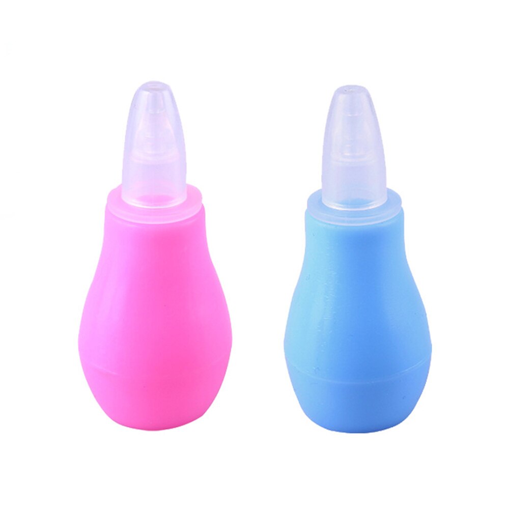 Aspirador Nasal de silicona para bebés recién nacidos, aspirador Nasal de succión al vacío, herramienta de diagnóstico para el cuidado del bebé, ventosa: blue