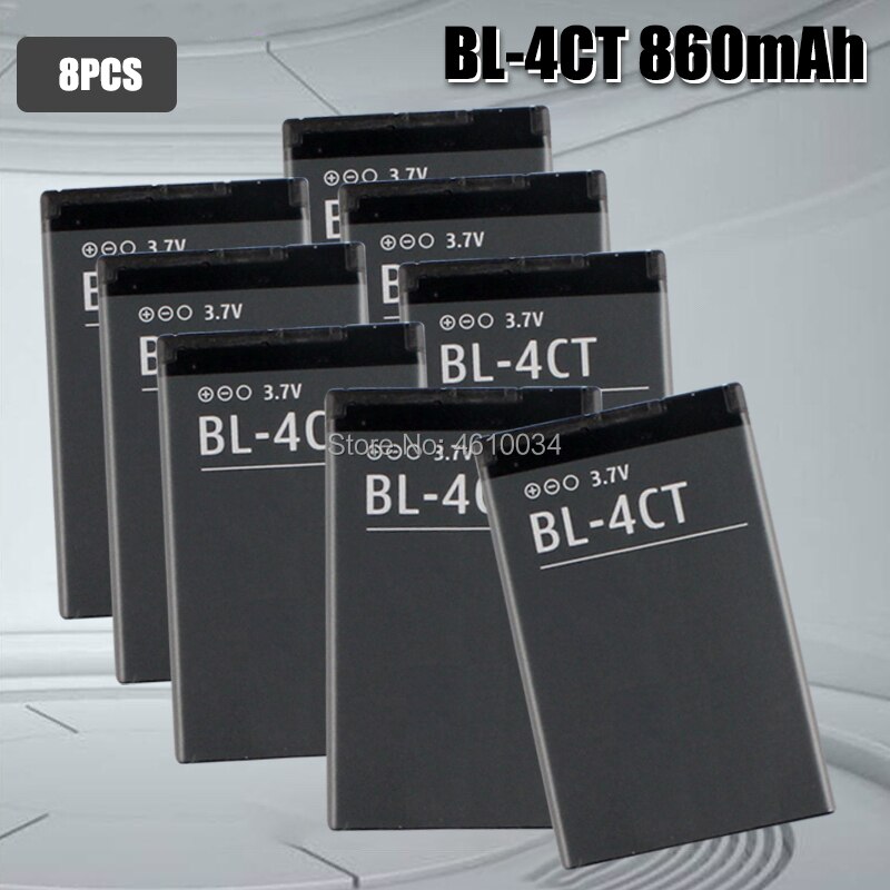 Rechargeable battery 4CT BL4CT BL-4CT phone Battery For NOKIA 5310 5630 6600 fold 6700 7210 7230 7310 X3 battery 4ct: 8pcs
