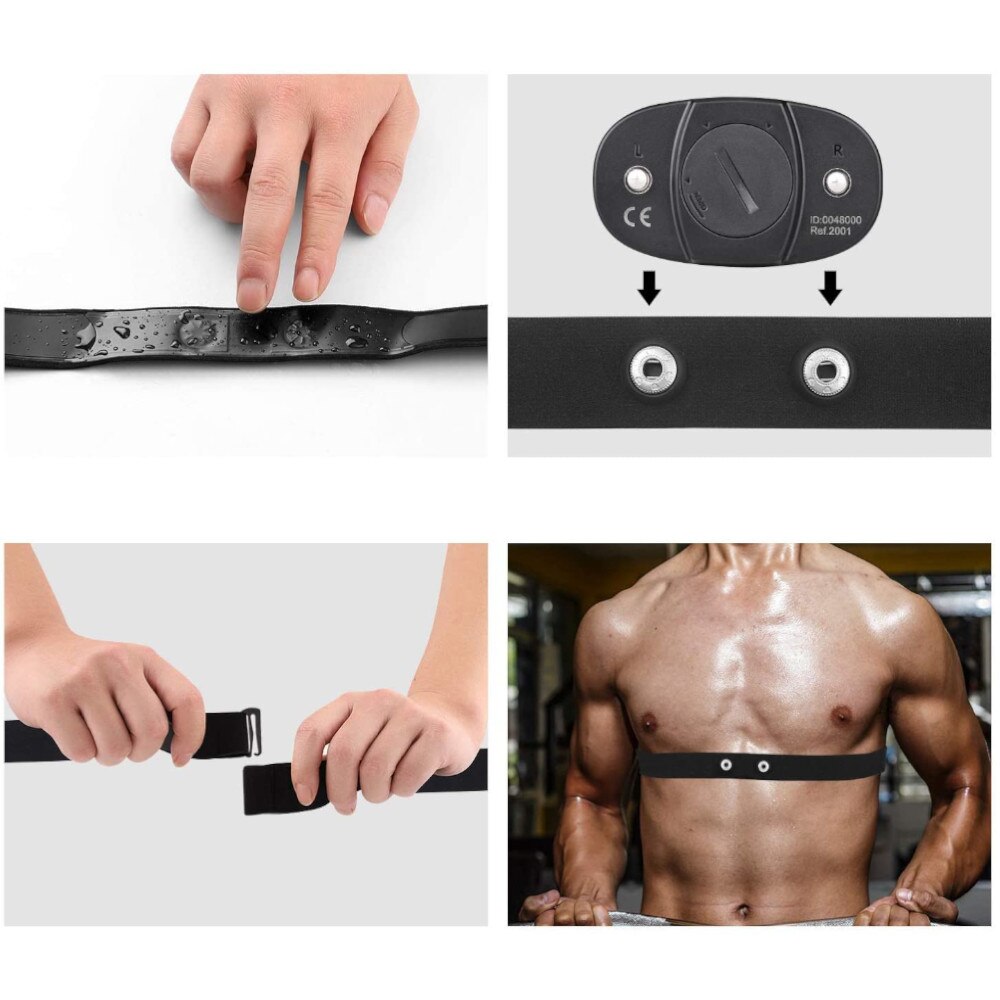 Vervanging Horlogeband Cardio Verstelbare Elastische Band Voor Garmin Zwarte Kleur