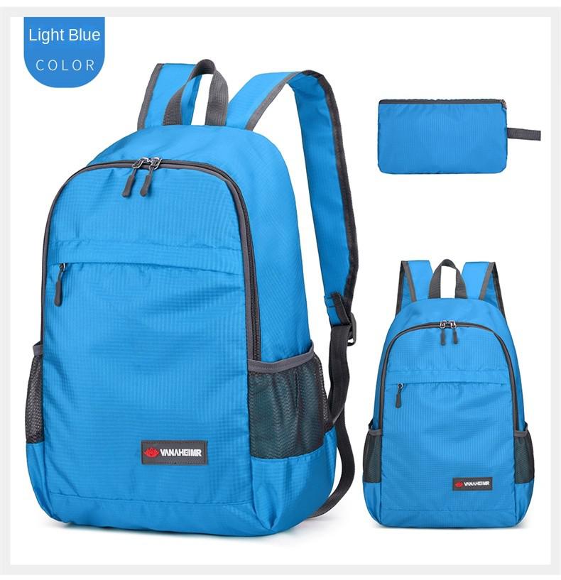 Mochila de deportes al aire libre para mujer, morral de viaje impermeable de gran capacidad para niñas, mochilas escolares casuales simples, verano 2022: Light blue