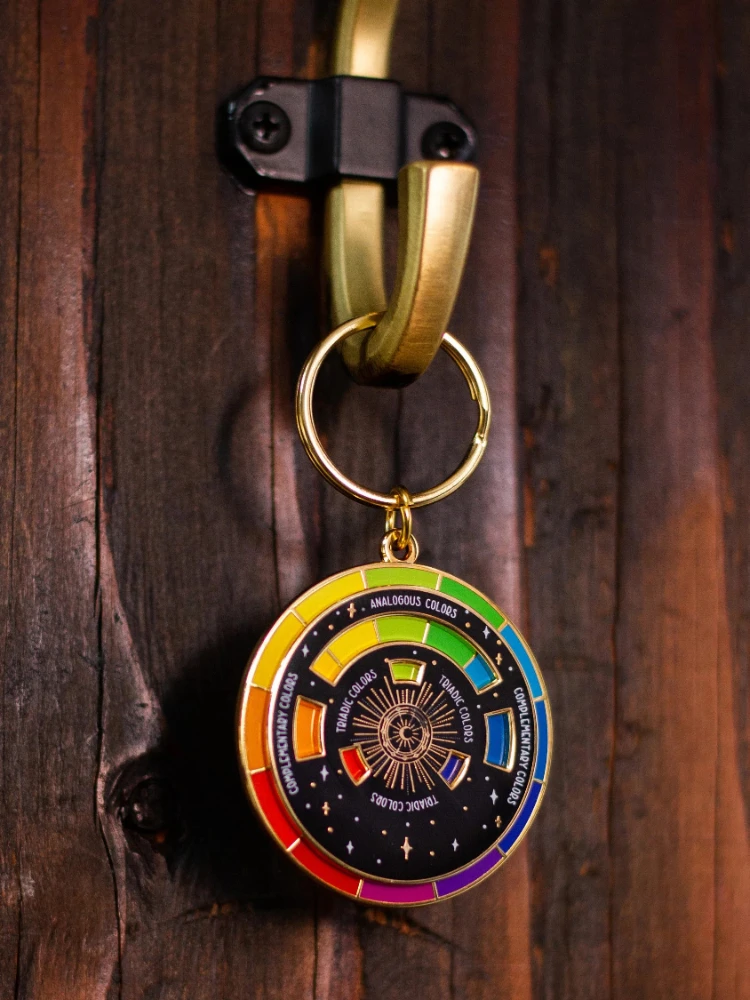Color Wheel Keyring Interactive Keychain Art Keychains for Painters