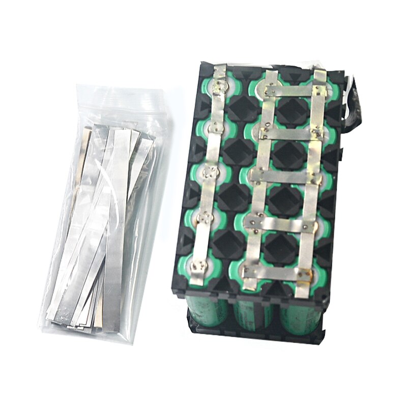 Batería hundida de 30 piezas, hojas de tira de níquel de acero niquelado usadas para soldadura 18650, paquete de batería de litio, tira de acero niquelado: 0.1x4mm