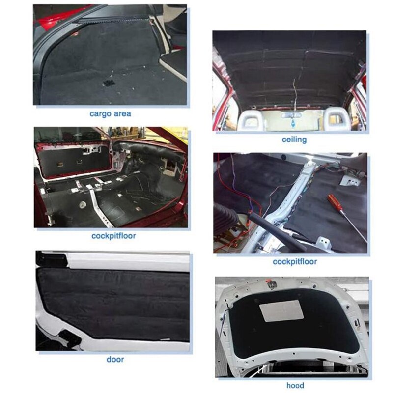 New9Pcs Auto Geluiddempende Mat, Butyl Automotive Sound Deadener, Audio Noise Isolatie En Demping