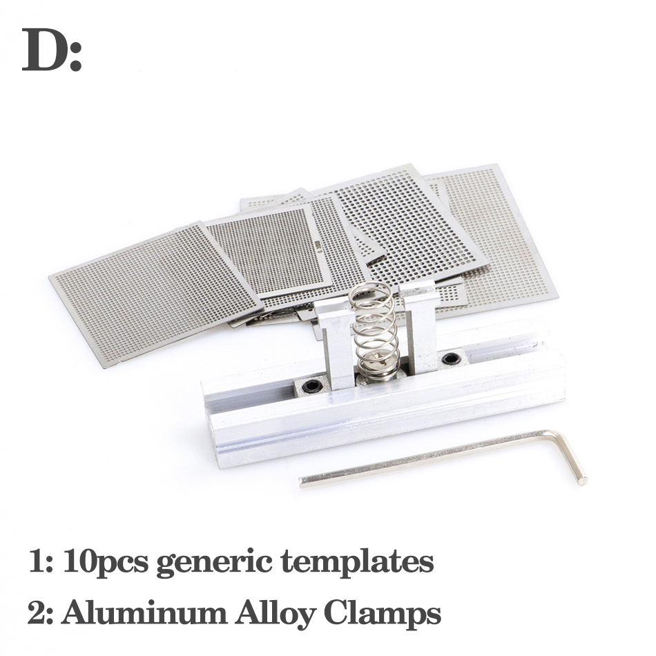 27Pcs /16pcs/10pcs BGA general template Universal Direct Heated Stencils For SMT SMD Chip Rpair and easy support: black