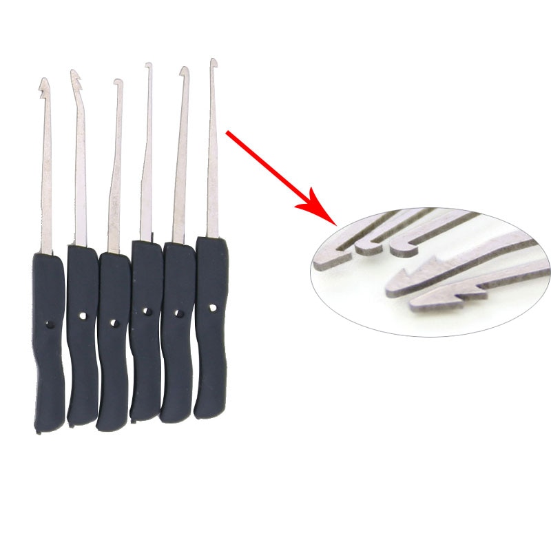 Liushi Lock Pick Set Hand Tools Locksmith Tools Remove Hooks Lock Pin Broken Key Extractor