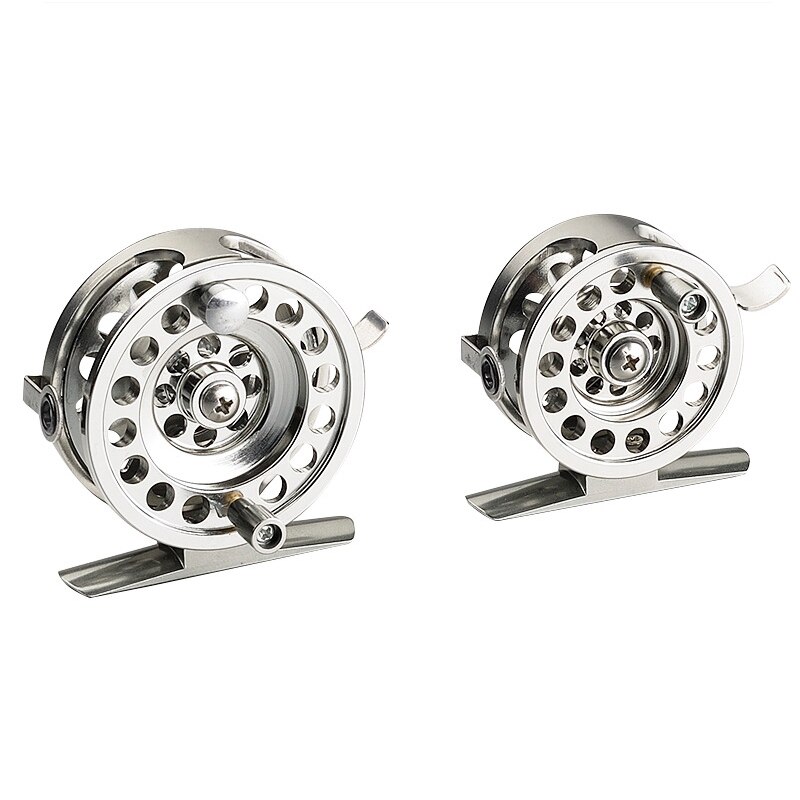 6cm Winter Fly Fishing Reel All Metal Left/Right Hand Ice Fishing Wheel Carp Fishing Accessories