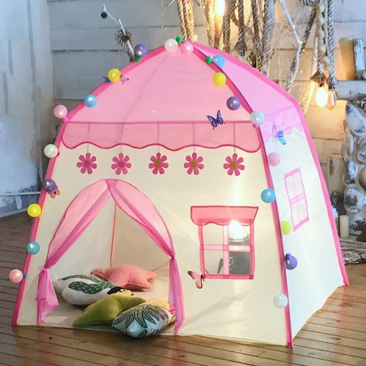 Kinderen Indoor Prinses Teepee Bed Meisje Jongen Baby Tipi Kind Pop Thuis Vouwen Huis Spelen Wigwam Voor Kinderen Kinderen speelgoed Tent