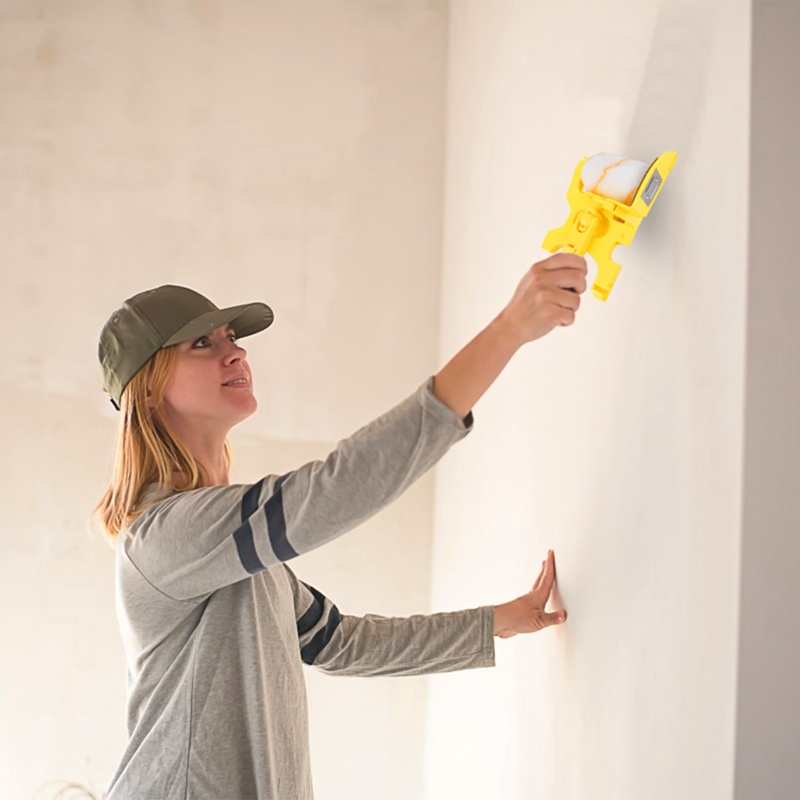 11Pcs Paint Roller Brush Set Multifunctional Hand-Held Clean-Cut Paint Edger Roller Brush Portable Home Improvement Tool