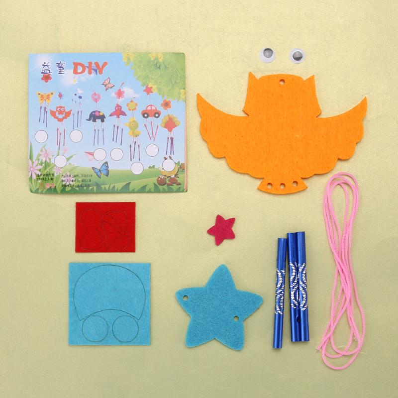 Kids Child DIY Wind Chimes Aeolian Bells Educational Puzzle Toys Craft Kits Random
