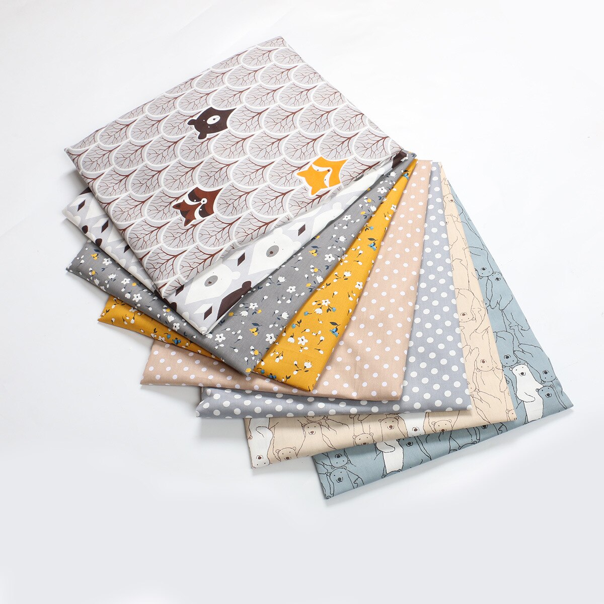 8 pcs/set 25*26/25*25 CM Sewing Supplies Mix Color DIY Handmade Patchwork Cloth Cotton Fabric for Household Nice