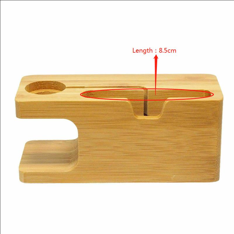 Charging Dock Stand Station Bamboo Base Charger Holder For Apple Watch iWatch iPhone Bamboo: Default Title