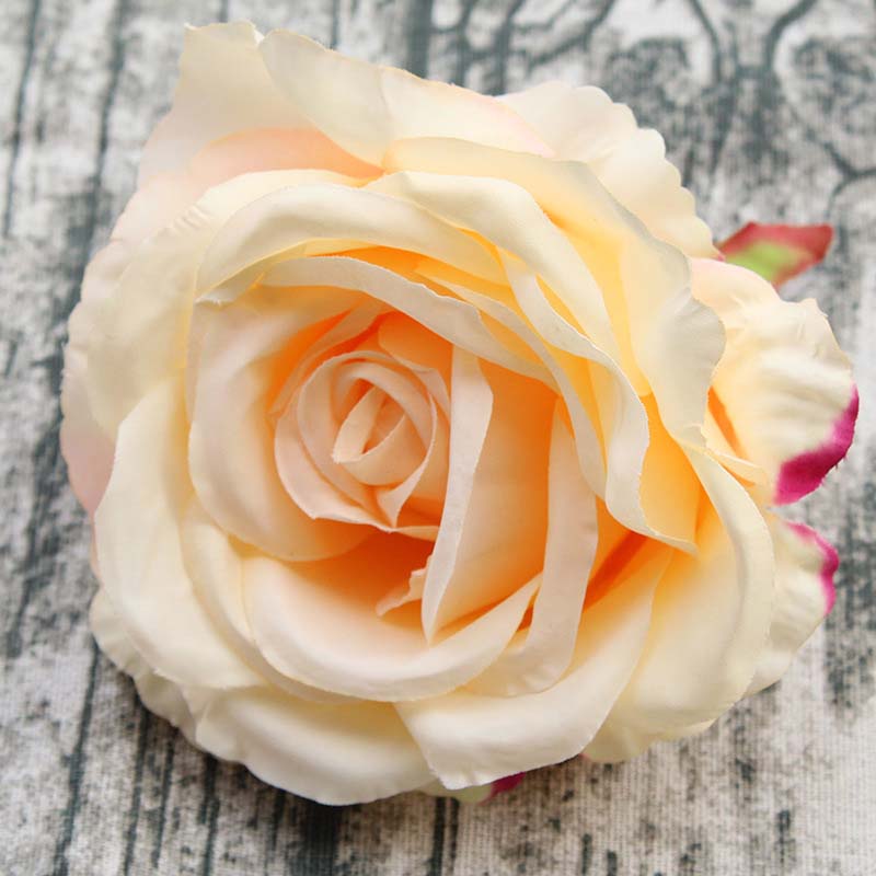 Stor størrelse kunstige blomster kina rose blomsterhoved bryllup blomster vægdekoration corsage hovedbeklædning tilbehør 13cm: 2