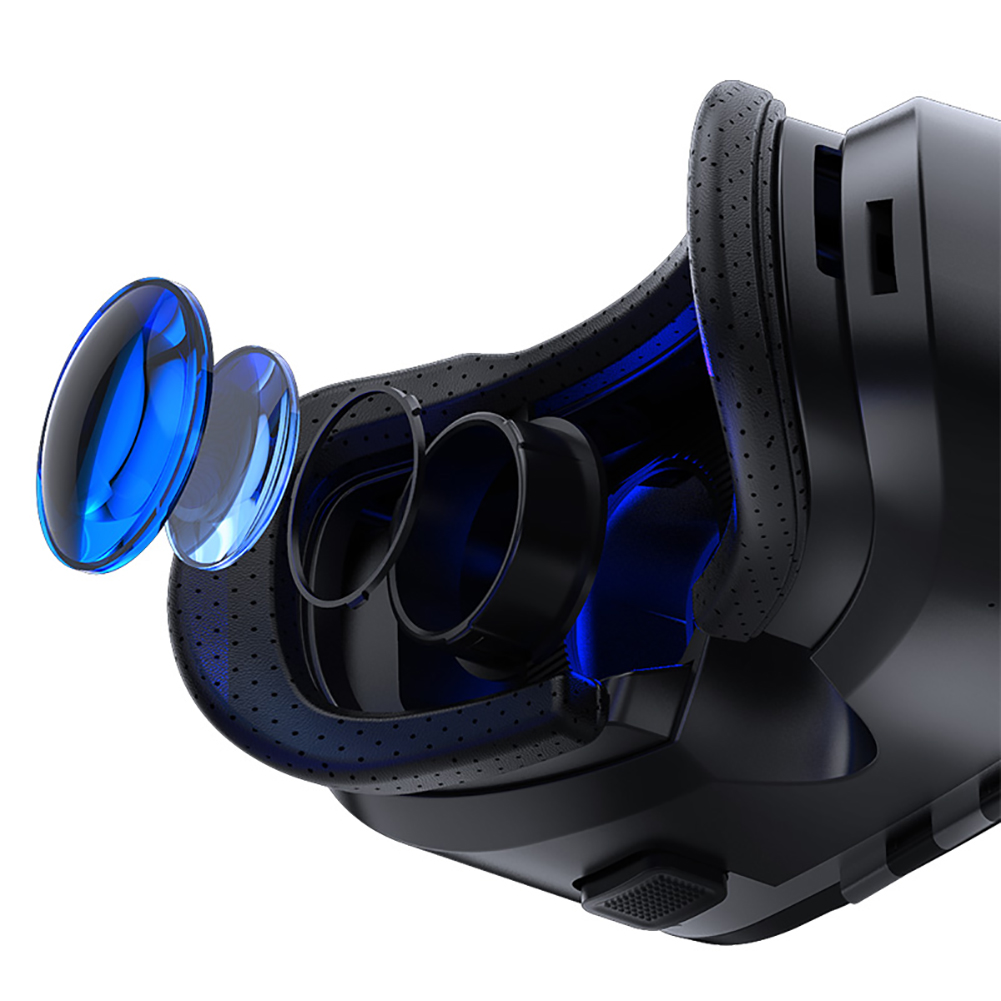 Cuir artificiel pour 4.7-6 pouces téléphone réalité virtuelle lunettes stéréo casque en carton VR casque films jeux vidéo 3D lunettes: Only VR