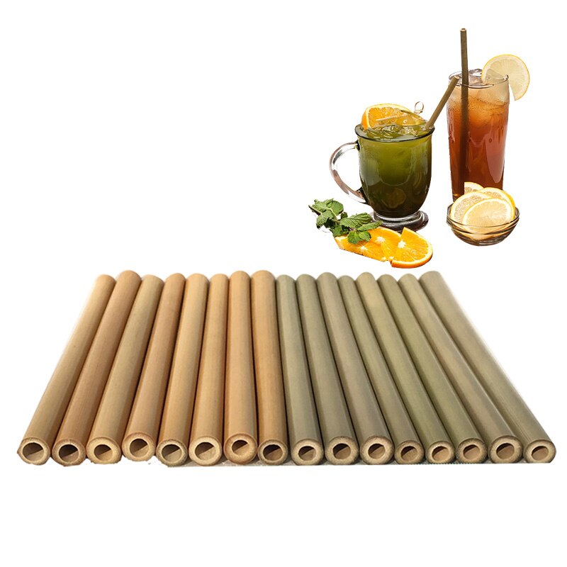 12 stk miljøvenlig bambus halmpose bar tilbehør genanvendelig sugerør børste genanvendelige sugerør cocktail bryllup dekoration