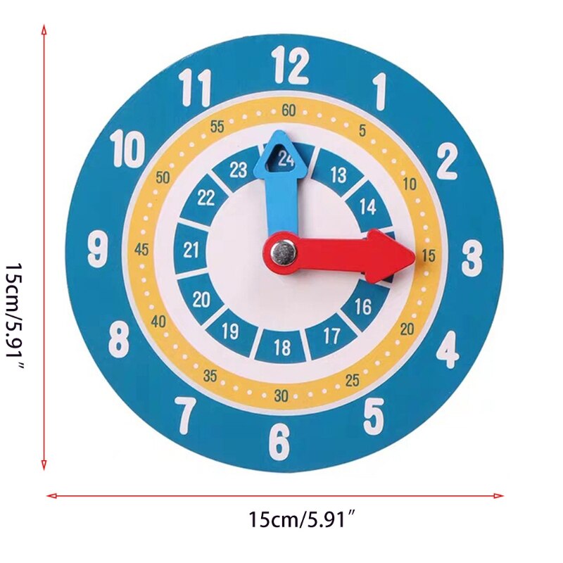 066B Interactive Teaching Clock Model Mathematical Toy Time Learning for Baby Toddler
