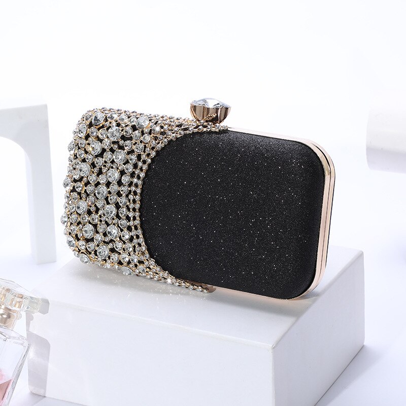 Women Diamond Evening Clutch Bags Bling Patchwork Banquet Wallets Wedding Dinner Bags MN