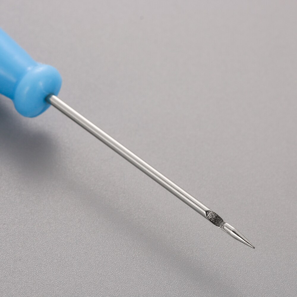 1 Stalen Stitcher Naaien Priem Zakken Gat Haak Diy Handgemaakte Lederen Craft Tool Plastic Handvat Kegel Naald Schoen Reparatie Naald