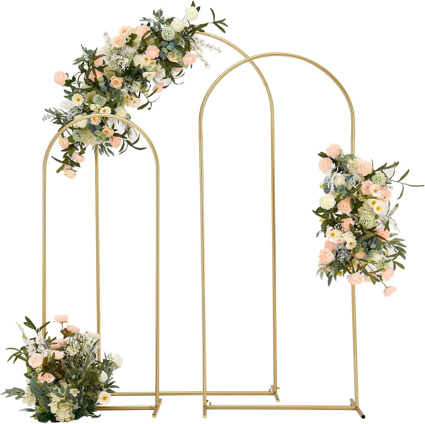 1pc-Wedding Arch Backdrop Stand, Balloon Arch Stand, Metal Arch for Birthday Party,Ceremony Decoration Backdrop Door Frame Gold