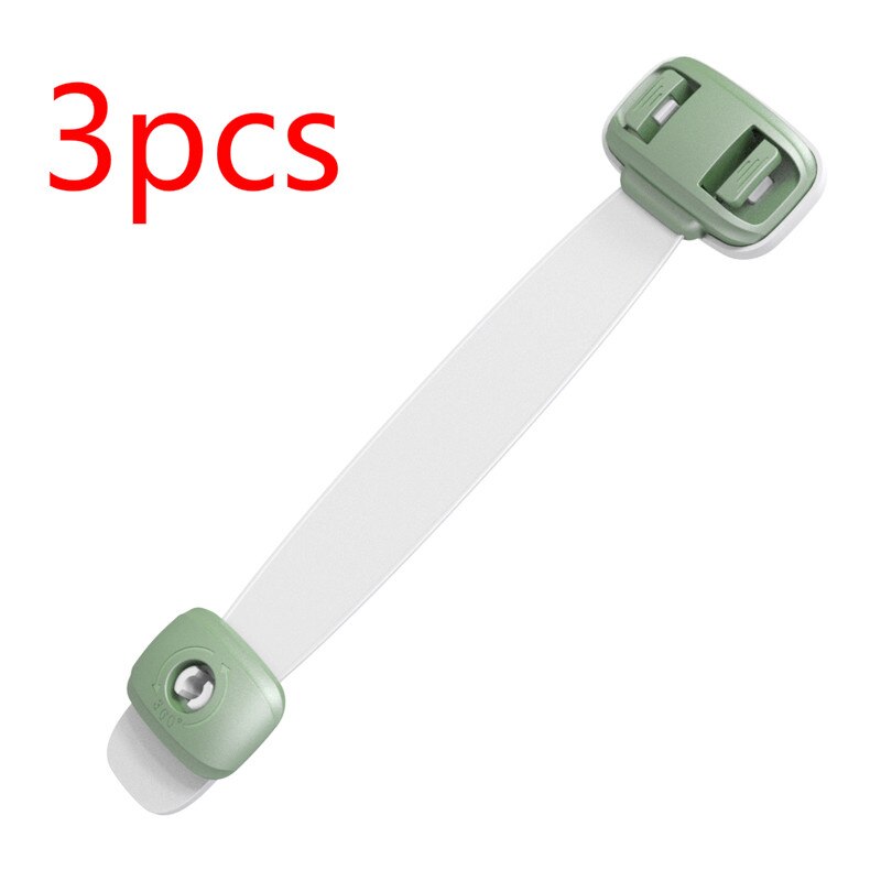 BIG Size Safety Lock Baby Safety Protection Latches Drawers Cupboards Cabinet Drawer Door Childproof Product Security Protector: 3pcs green