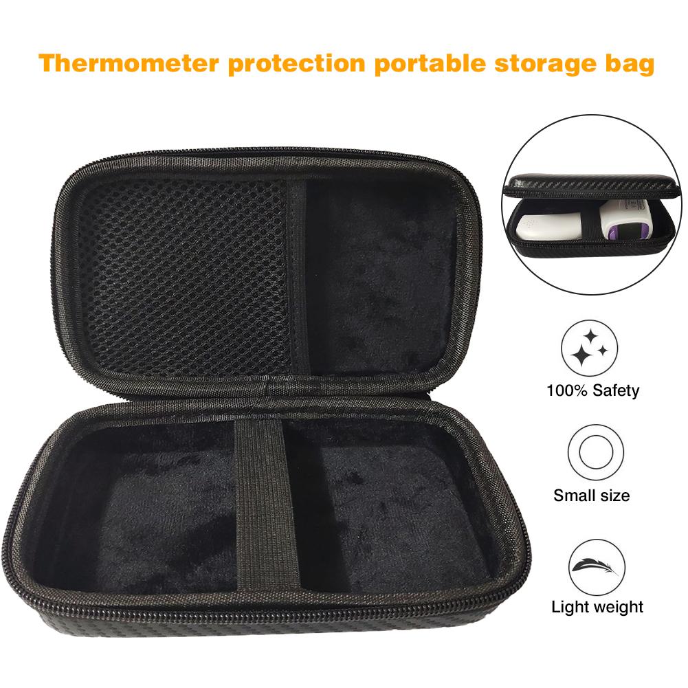 Thermometer Storage Case Portable EVA Storage Box Infrared Thermometer Package Protective Carrying Bag Box 16.5*9.2*4.3cm