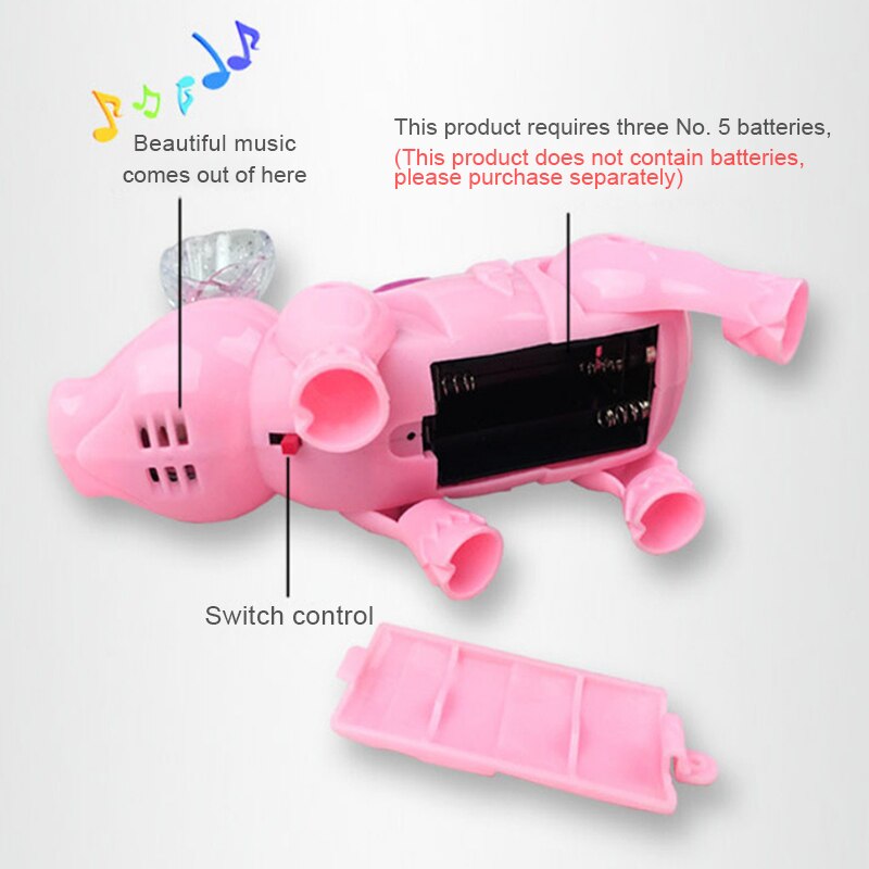 Spielzeug leine Schweinchen leuchtend konzert spaziergang niedlich niedlich schwein tragbare elektrische freundlicher spielzeug Simulation Schweinchen Baby
