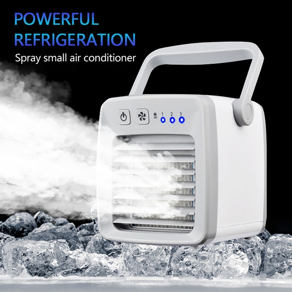 Mini Portable Air Conditioner Personal Space Air Cooler 3-in-1 Portable Mini Cooler Multi-function Humidifier & Purifier