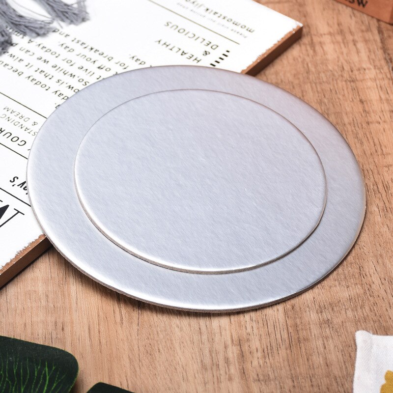 10pcs Silver Round Mousse Cake Boards Cake Display Board Cake Edge DIY Cakes Circle Cardboard Pastry Baking Mat Decorations Tool