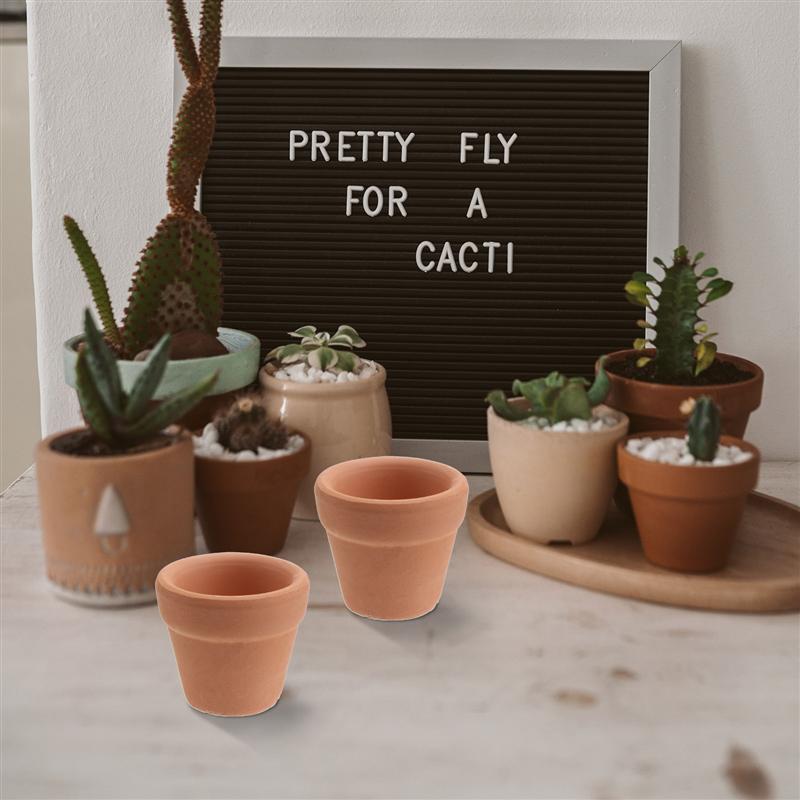 10Pcs 3x3cm Terra Cotta Flower Pots Small Terracotta Pot Clay Ceramic Pottery Planter Flower Pots Succulent Nursery Pots Plants