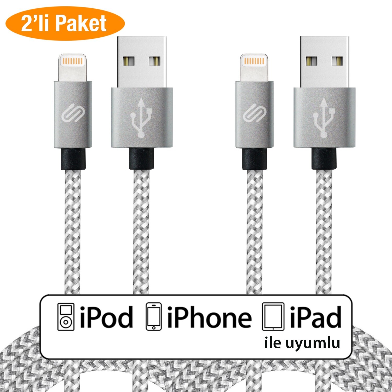 QWERTS Apple iPhone 5 6 7 8 X Xs USB Fast Data & Charging Cable