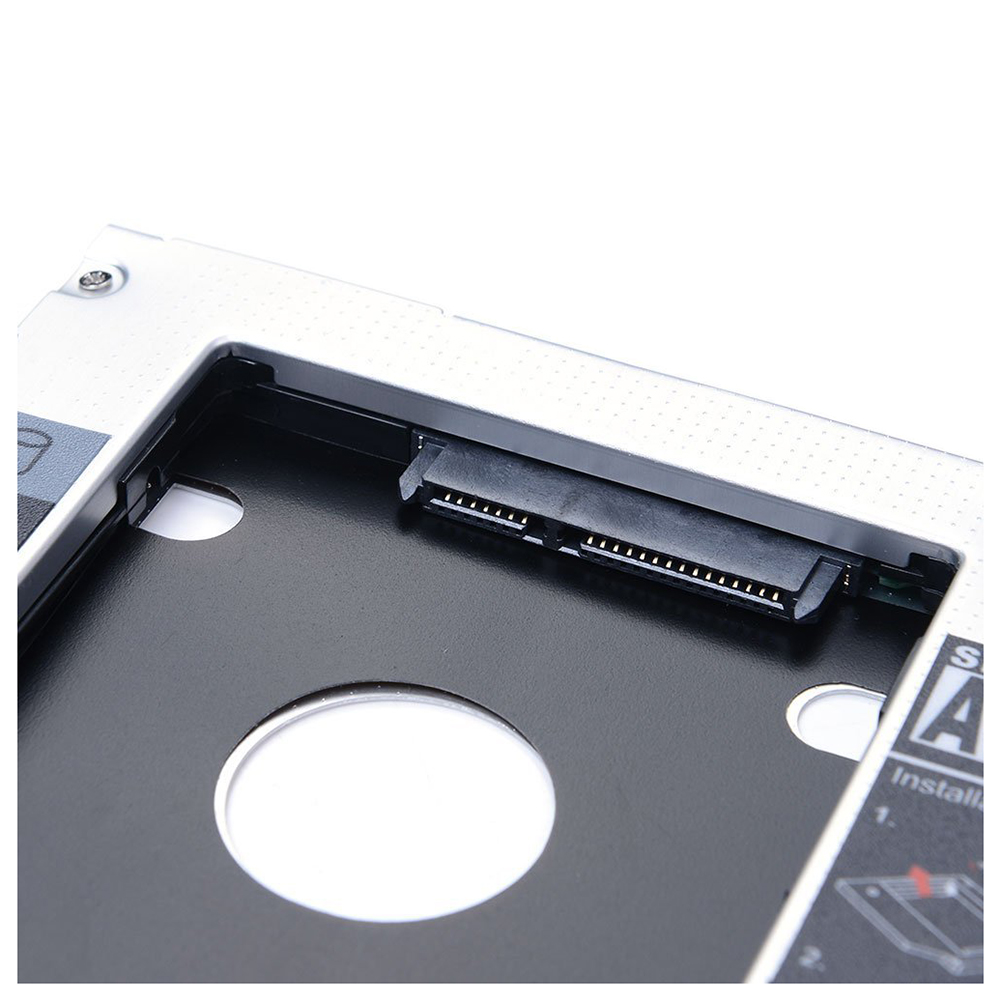 Universal SATA 2nd HDD HD SSD Enclosure Hard Drive Caddy Case Tray, for 9.5mm Laptop CD / DVD-ROM Optical Bay Drive Slot (for