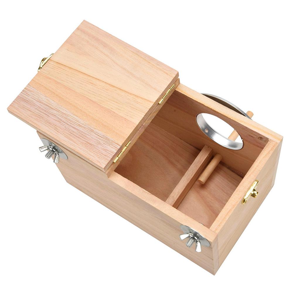 Wood Breeding Box Bird's Nest Bird House Wall-mounted Wooden Outdoor Ventilation Small Pet Bird Cage Parrot House