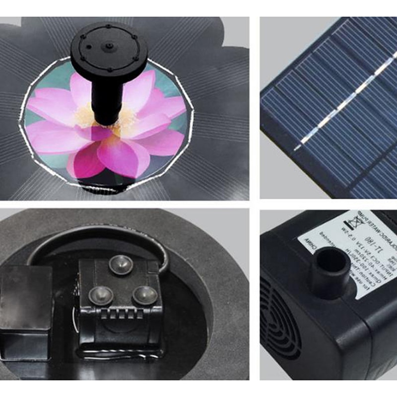 Solar Garden Fountain Pump Solar Garden Pond Pool Fountains Waterfalls Aquarium Landscape Solar Submersible Pump