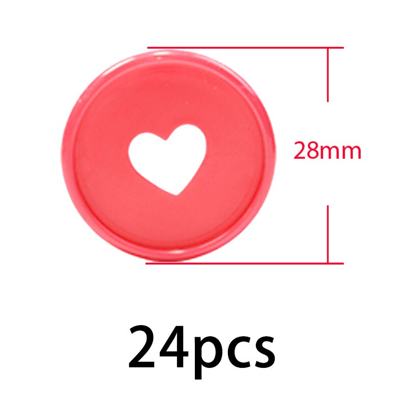 Discos de encuadernación de plástico para cuaderno, archivador de 28mm, coloridos, de , accesorio para álbum de recortes, 24 unidades: Red-24pcs-28mm