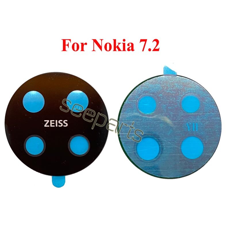 1pc for Nokia 7.2 Rear Back Camera Lens Cover Glass with Adhesive Replacement Parts For Nokia 6.2 Lens Glass