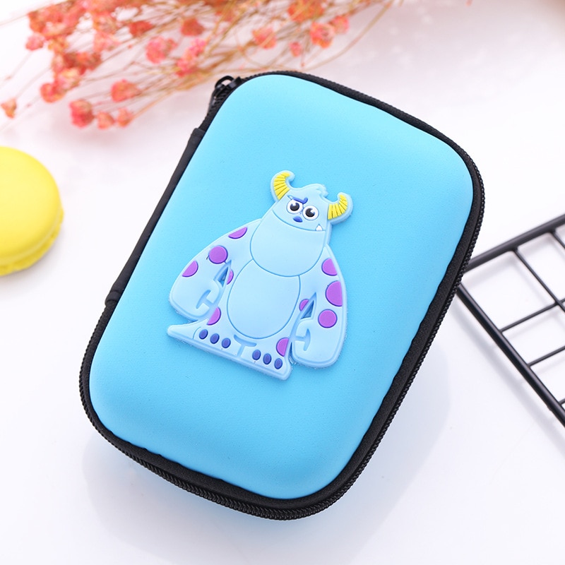 Carteiras kawaii de silicone com desenhos, de fone de ouvido, para crianças, meninos e meninas, porta-fones: 5