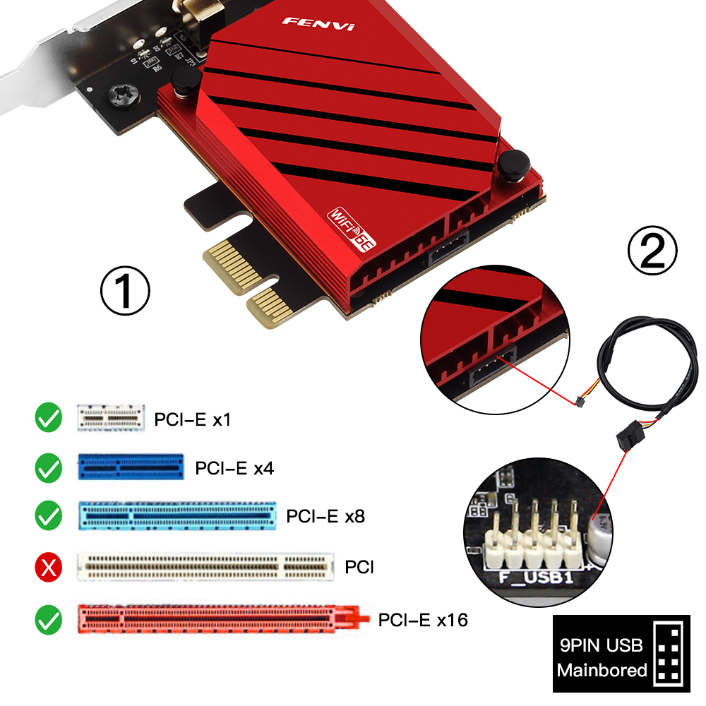 WiFi 6E Bluetooth 5.3 PCIE Adattatore WiFi RTL8852CE Tri-Band 2.4G/5G/6GHz 5400Mbps Scheda di rete wireless per Win 10/11