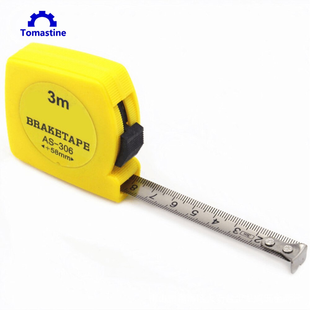 3m Retractable 306 Stainless Steel Tape Measure Ruler Auto Lock Position Measuring Metric Tape Rule Tools for Gauging Length