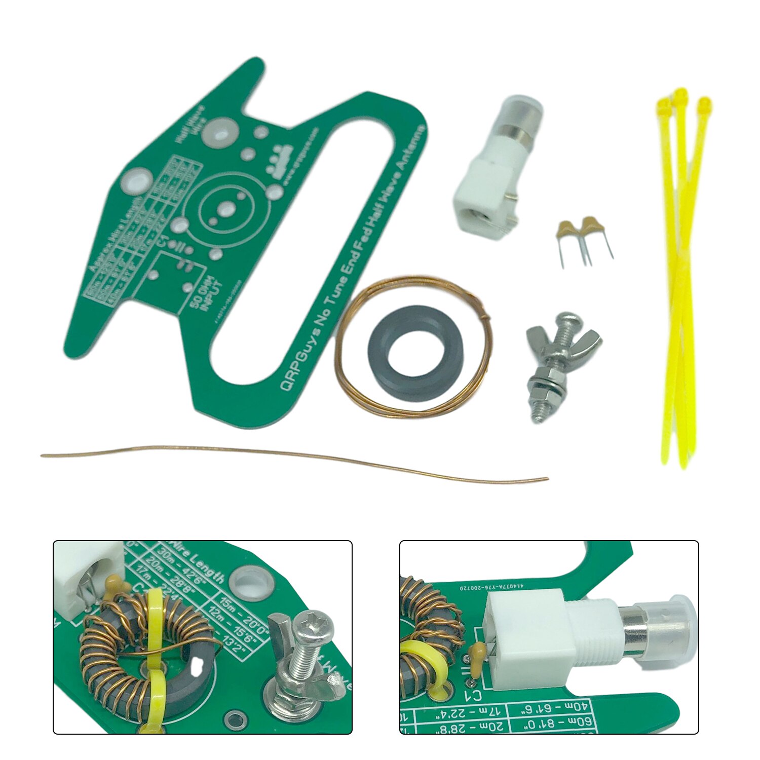 Portable No Tune End Fed Half Wave Antenna 50 Ohms 100mmx71mm DIY Kit