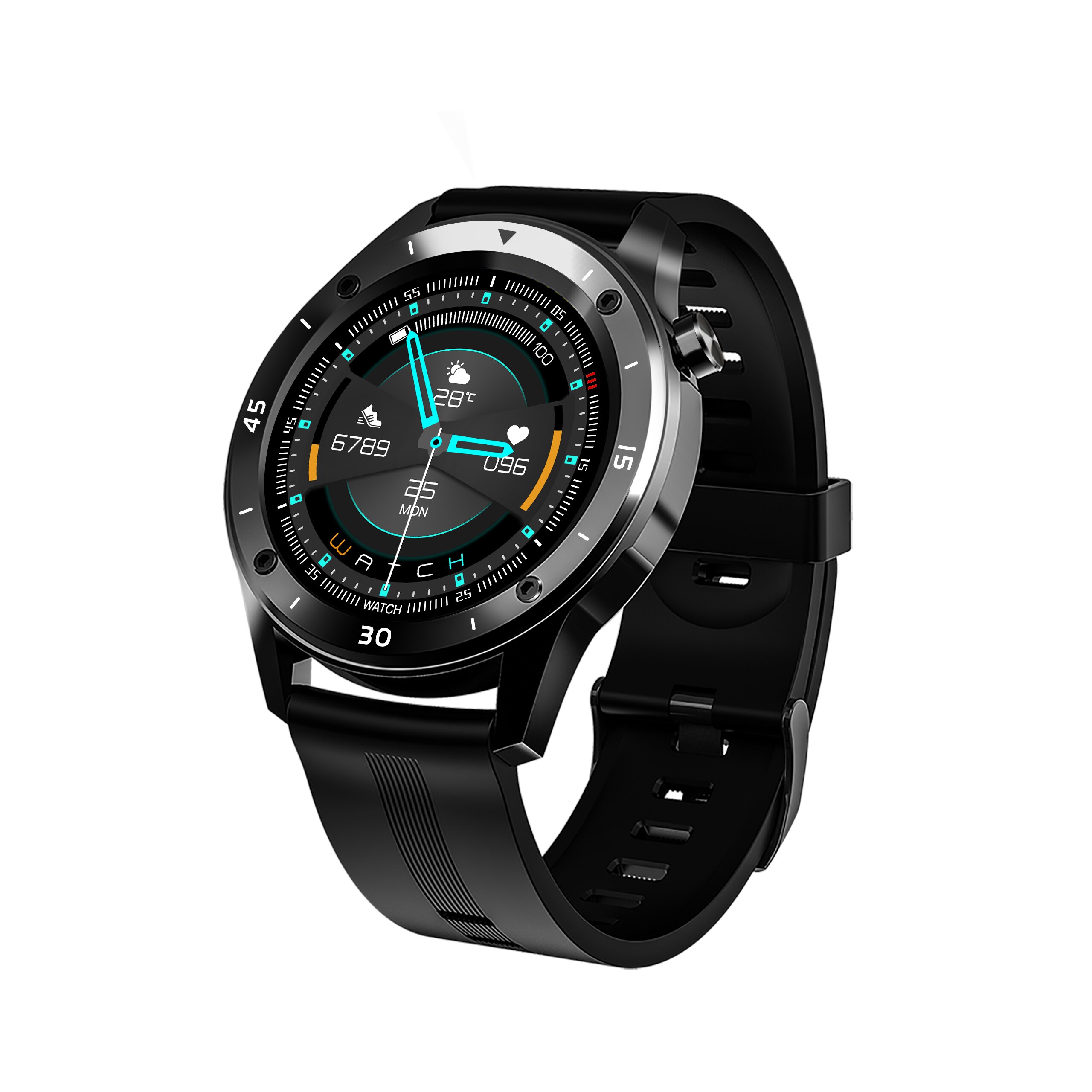 Multifunktions-smartwatch mit bluetooth, elektronische uhr mit herzfrequenzmessung, sportuhr, elektronischer wecker, fitness-tracker für #39: Schwarz