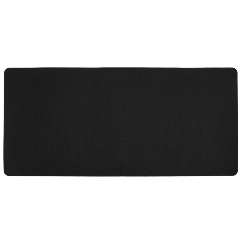 Office Computer Desk Mat Modern Table Mouse Pad Wool Felt Laptop Cushion Desk Mat Gaming Mousepad Mat 700x330mm: Black