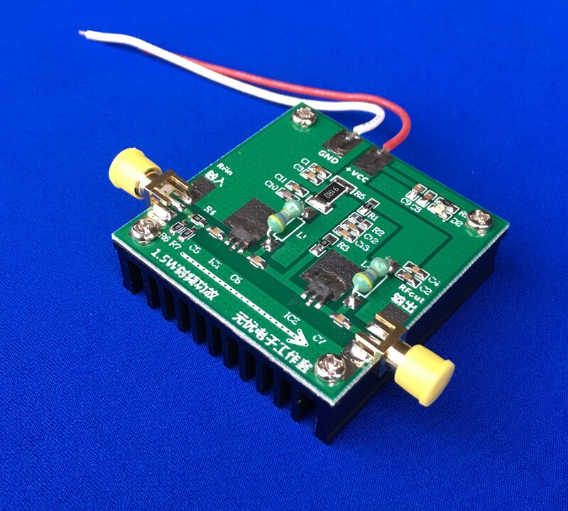 10MHz-500MHZ 1.6W amplifier HF FM VHF UHF FM transmit broadband RF power amplifier