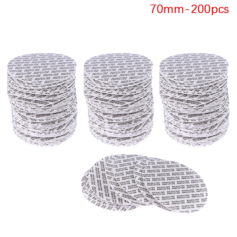 200Pcs Self-adhesive Foam Pressure Sensitive Seal Cap Lining Tamper Resistant Seals Liner For Cosmetic Jar Bottle Pot 20MM-82MM
