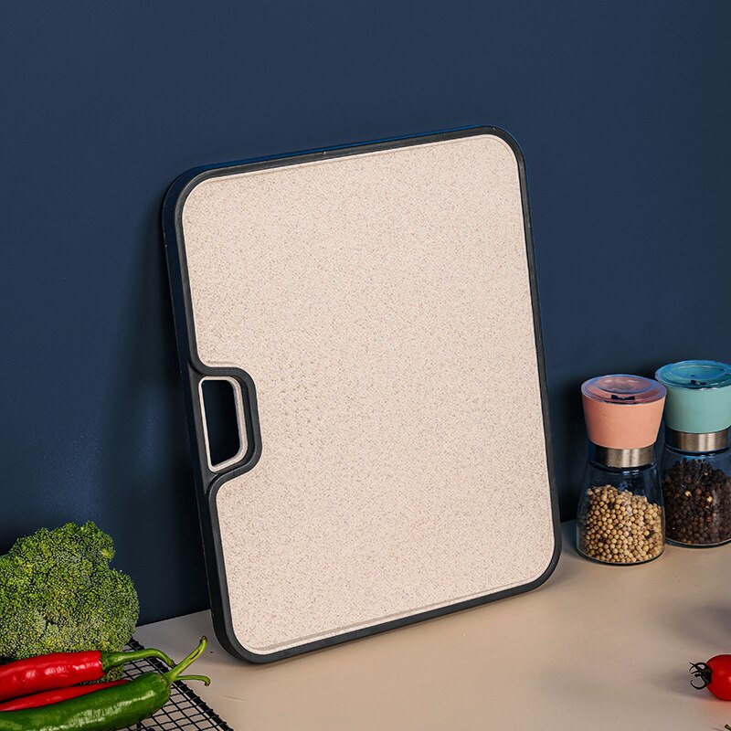 VandHome Cutting Board Wheat Straw Double Sided Chopping Blocks Sterile Mildew Chopping Board Cutting Board Kitchen Supplies: Beige