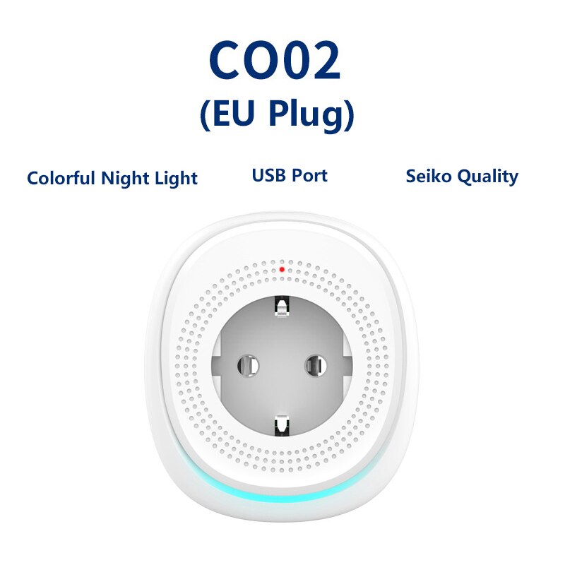 Smart WiFi USB Socket Double Port EU Plug Smart Plug With LED Support for Alexa Google Home Smart WiFi Socket: 2pcs