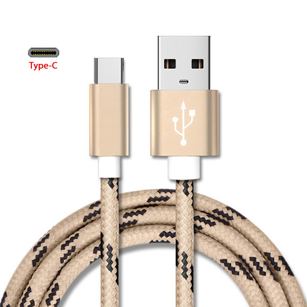 Snel Opladen Kabel Type C Data Lijn Voor Xiaomi Redmi Note 7 Snelle Opladen Data Sync Usb C Kabel Voor samsung Galaxy Oneplus 6T: Typoe-C Gold / 1m